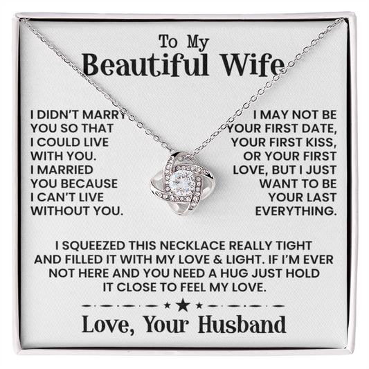 To My Beautiful Wife - Necklace - INCLUDES FREE SHIPPING
