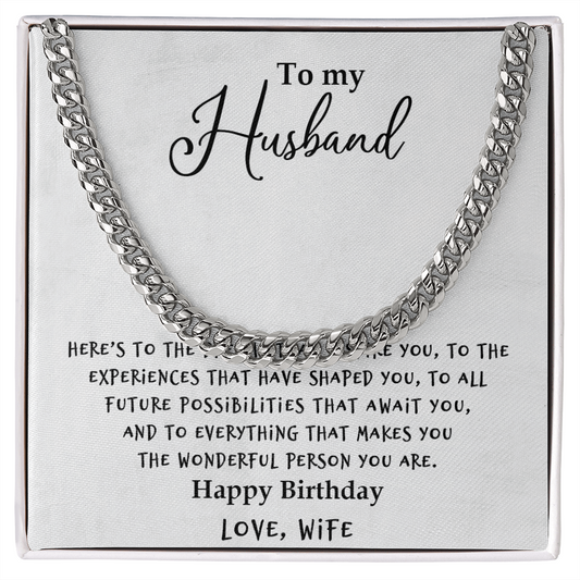 Husband - Possibilities - Cuban Link Chain