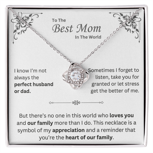 To The Best Mom In The World - Necklace - INCLUDES FREE SHIPPING