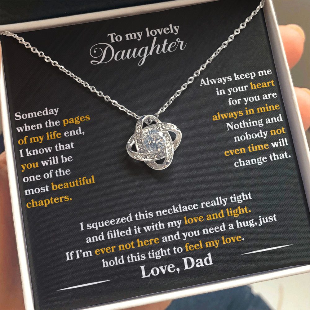 To My Lovely Daughter - Always Keep Me In Your Heart - Love Dad - INCLUDES FREE SHIPPING