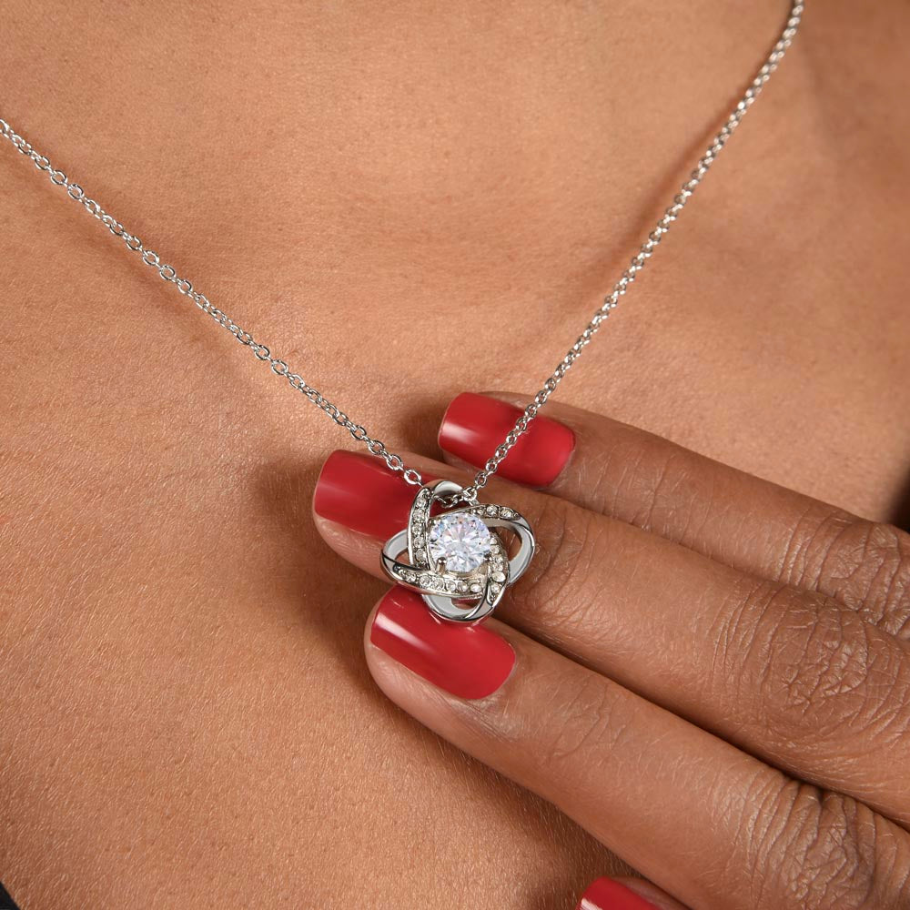 [Almost Sold Out] Mom - I Love You - Love Knot Necklace
