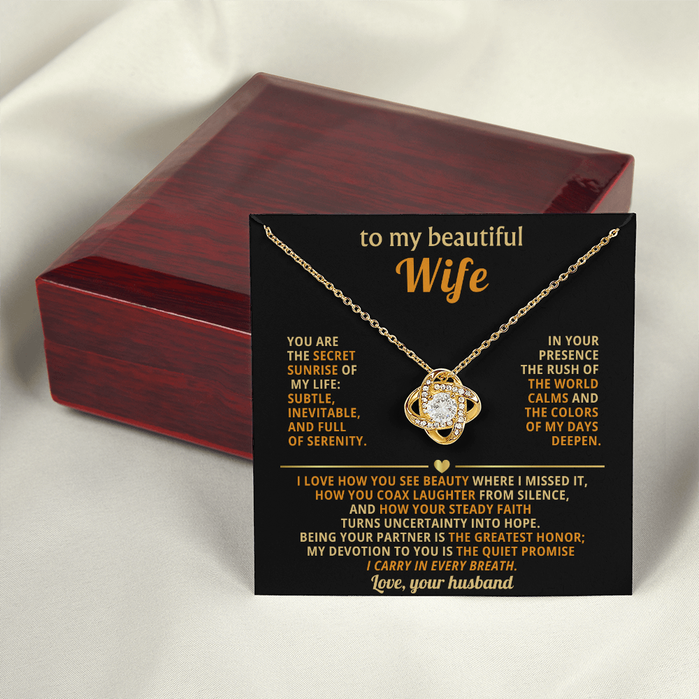 To My Beautiful Wife - You Are The Secret Sunrise Of My Life - Love Your Husband