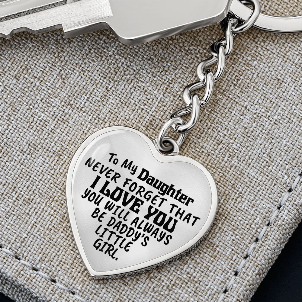 Daddy's Little Girl - Heart Keychain