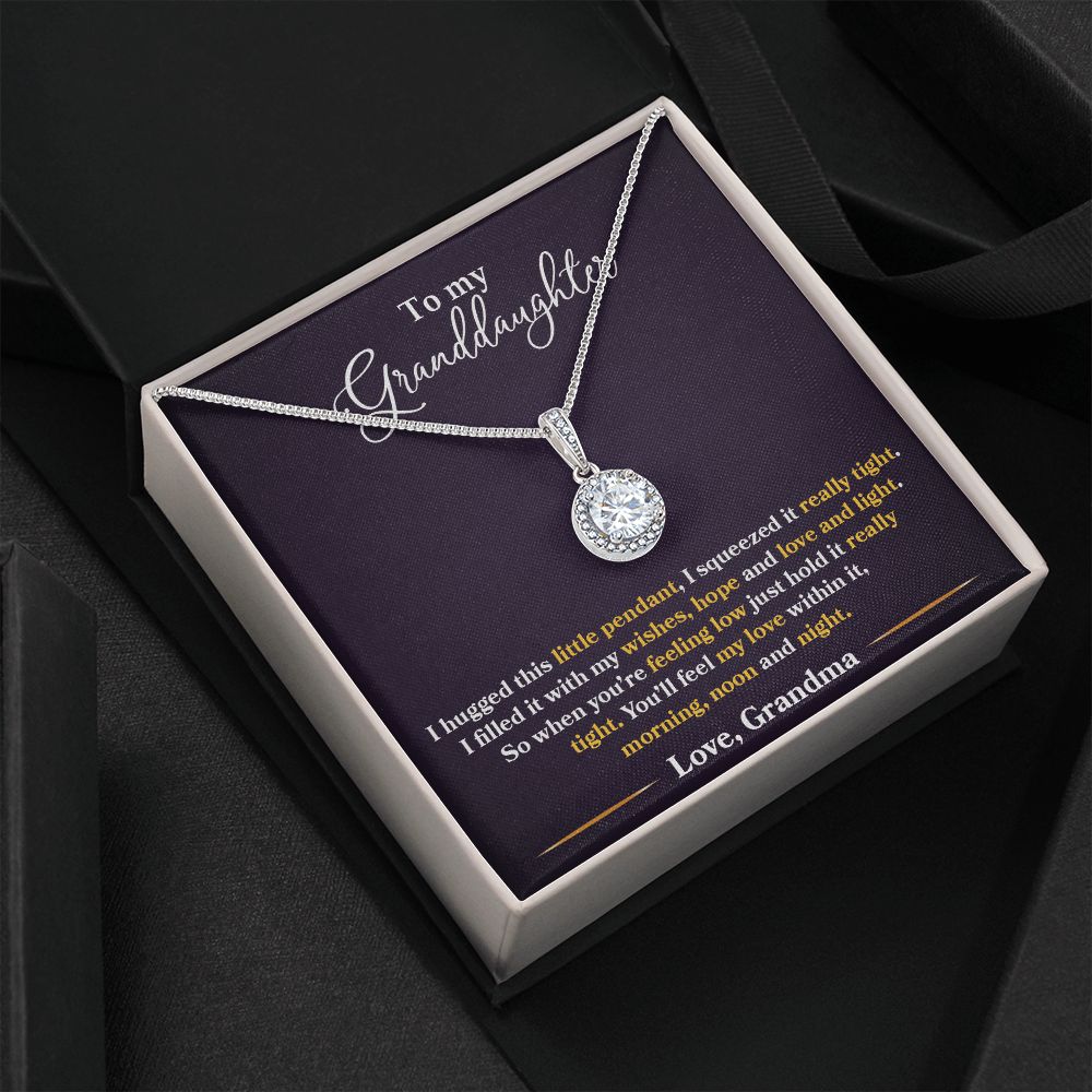 I Hugged This Little Pendant - Love Grandma - Eternal Hope Necklace