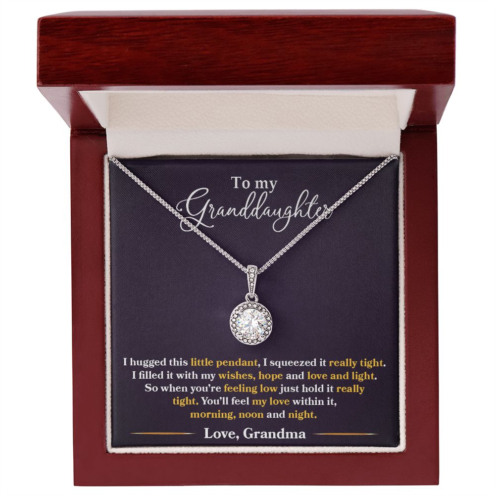 I Hugged This Little Pendant - Love Grandma - Eternal Hope Necklace
