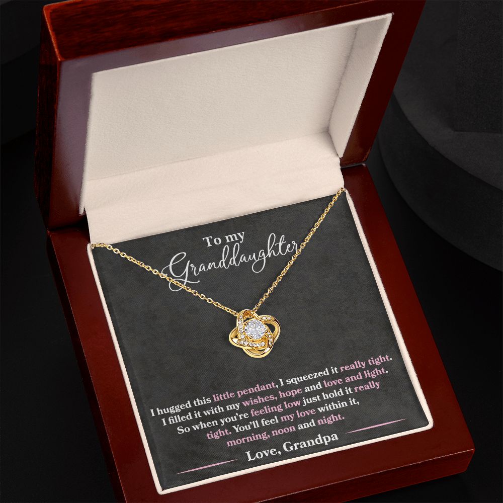 Granddaughter - I Hugged This Little Pendant - Love Grandpa