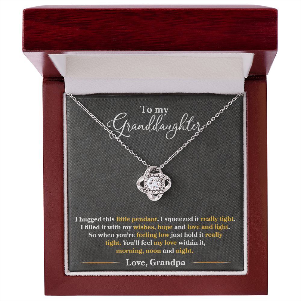 Granddaughter - I Hugged The Little Pendant - Love Grandpa