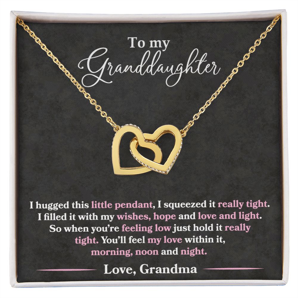 Granddaughter - I Hugged This Little Pendant - Love Grandma