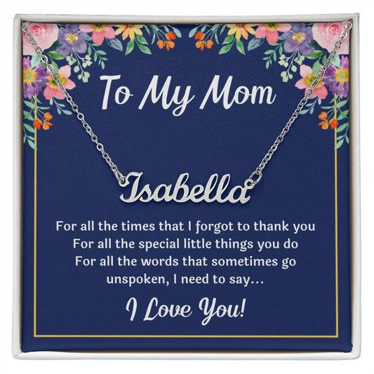 Personalized Custom Name Necklace From daughter son mom jewelry mother and daughter necklaces mother's birthday gifts