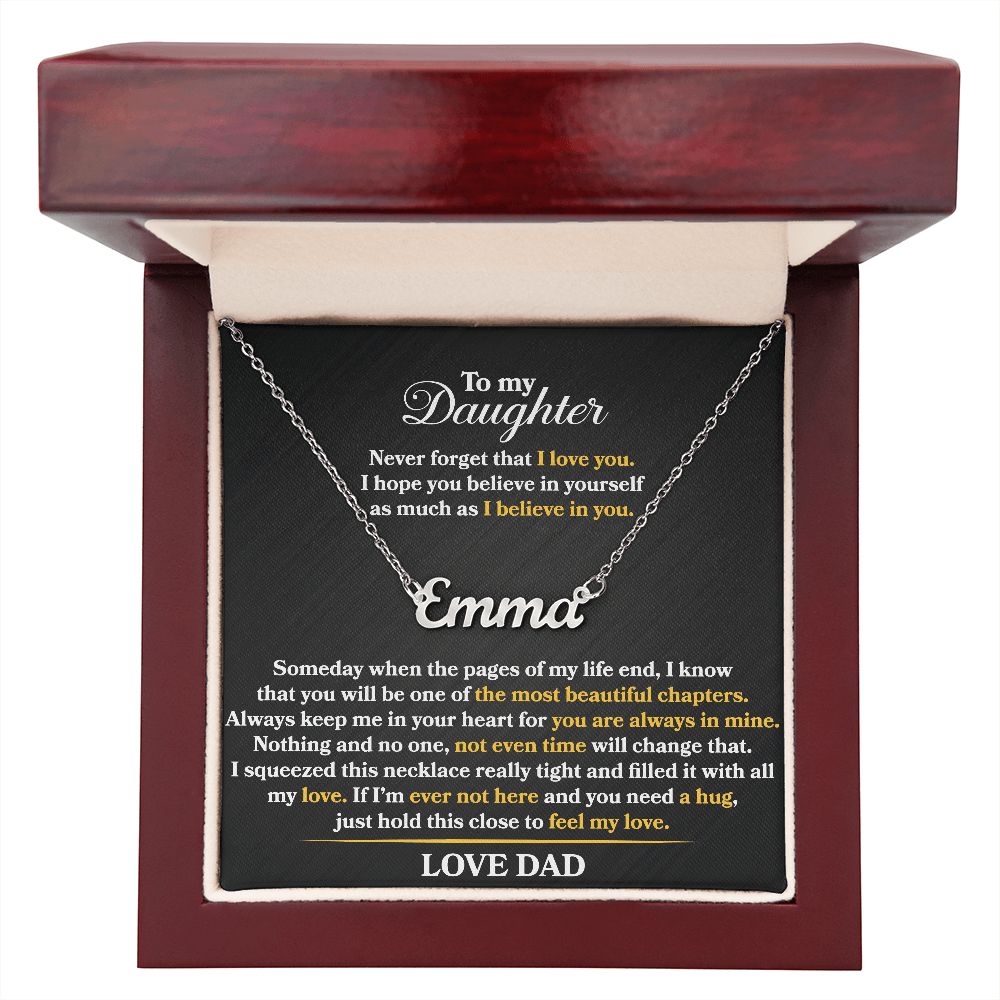 Daughter - I Believe in You - Name Necklace