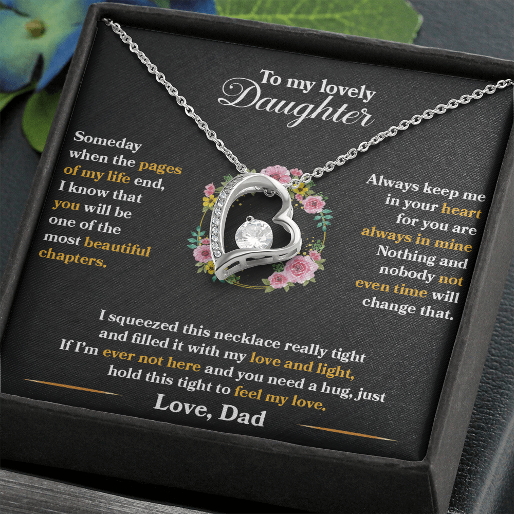 Daughter - Someday When The Pages Of My Life End - Forever Love Necklace